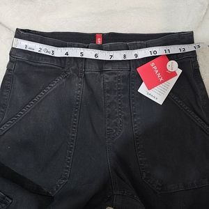 Stretch twill ankle cargo pant petite M washed black